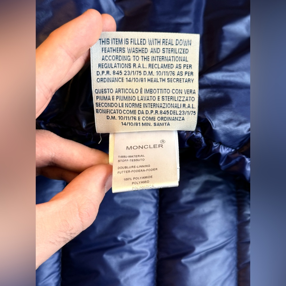 MONCLER Men’s Gui Packable Down Vest in Blue; Size: 2 (With CoA) - Picture 12 of 15